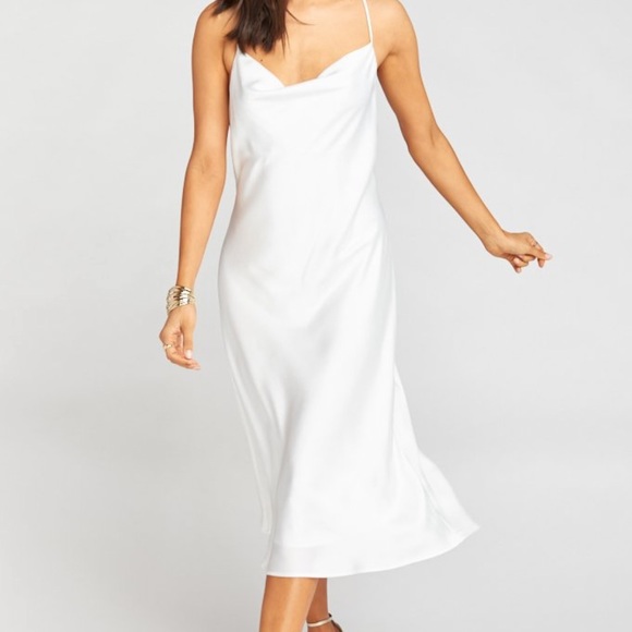 Show Me Your MuMu Dresses & Skirts - Show Me Your Mumu Ivory Satin Verona Cowl Dress